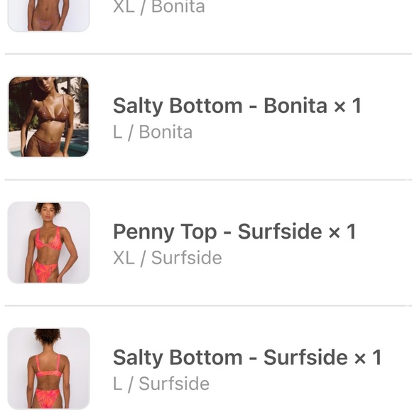 SKATIE BIKINI Kourtney Top Salty Bottom in Bonita - Picture 2 of 9